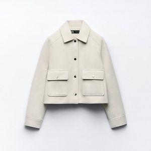 Zara cropped soft jacket